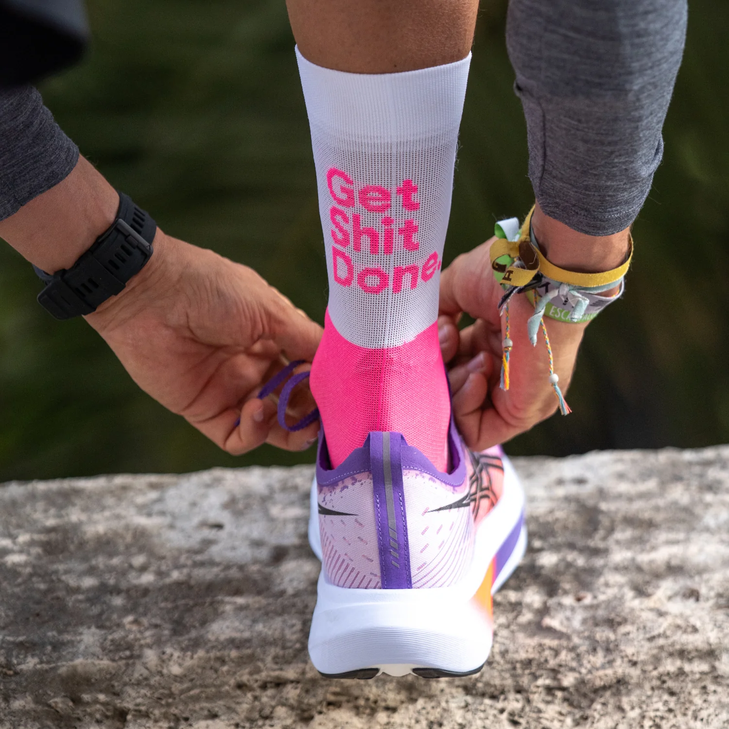 GET SHIT DONE PINK - CALCETÍN RUNNING - Image 4