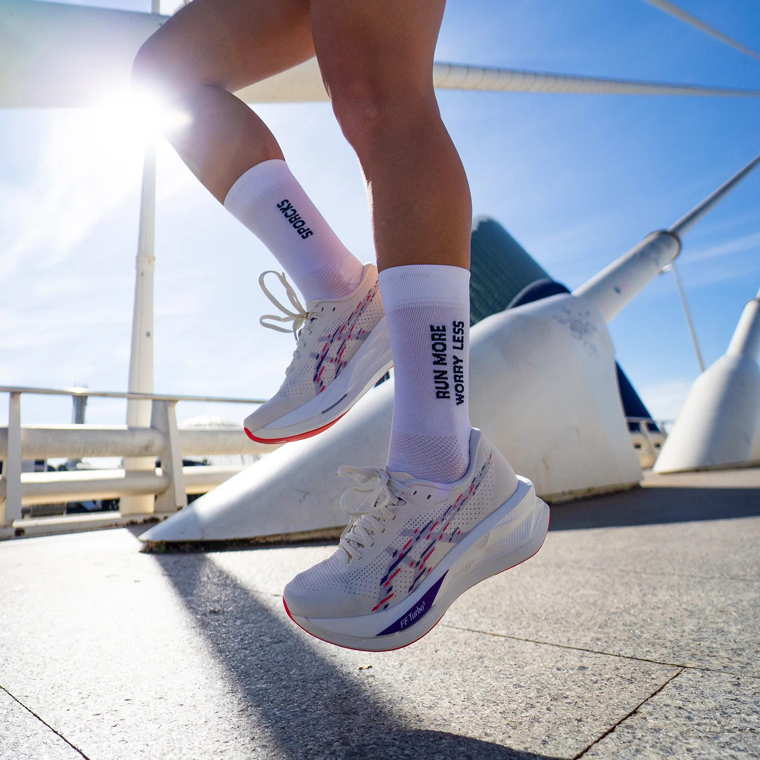 RUN MORE WHITE - CALCETÍN RUNNING - Image 3