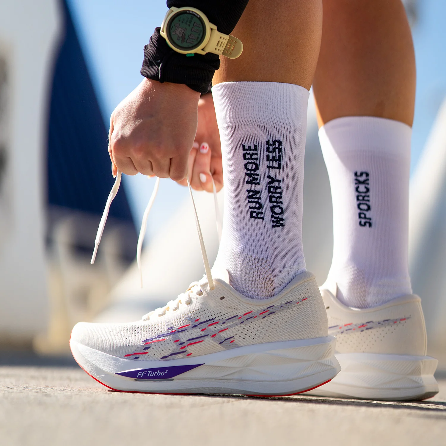 RUN MORE WHITE - CALCETÍN RUNNING - Image 5